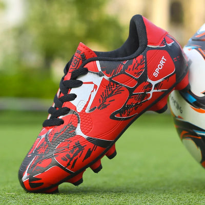 Men's Printed Long Spike Soccer Shoes