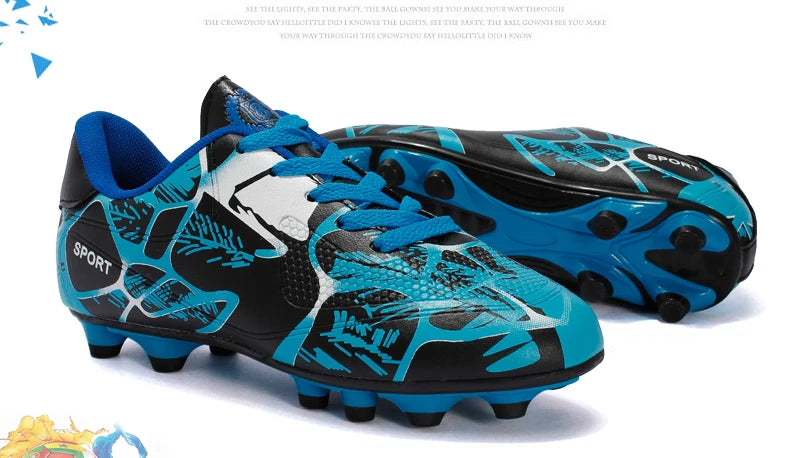 Men's Printed Long Spike Soccer Shoes