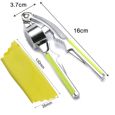 Stainless Steel Garlic Press Crusher - Kitchen Mincer Tool