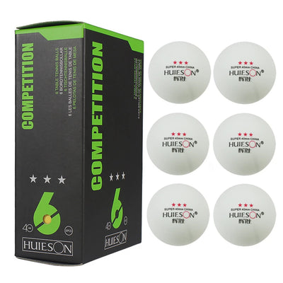 6PCS 3-Star Table Tennis Balls - 40mm for Competition & Training