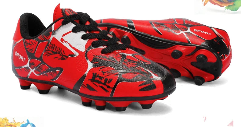 Men's Printed Long Spike Soccer Shoes