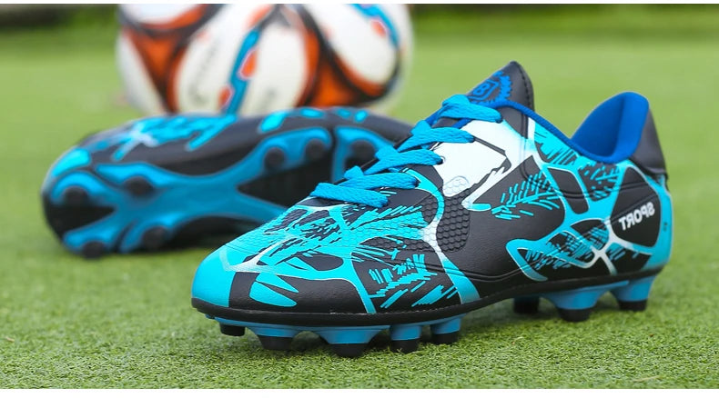 Men's Printed Long Spike Soccer Shoes