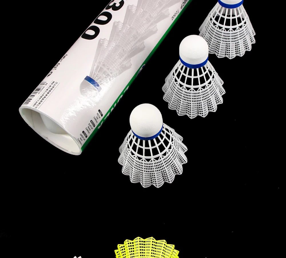 6PCS Nylon Badminton Balls - Durable Light Training Shuttlecocks