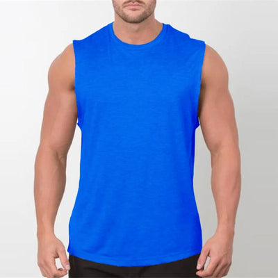 Men's Plain Bodybuilding Tank Top - Sleeveless Gym Stringer Muscle Vest