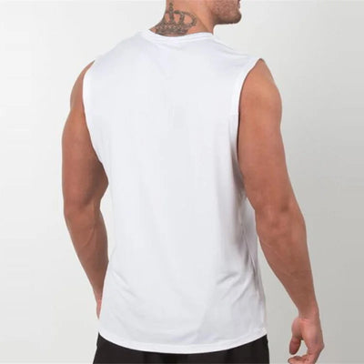 Men's Plain Bodybuilding Tank Top - Sleeveless Gym Stringer Muscle Vest