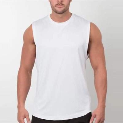 Men's Plain Bodybuilding Tank Top - Sleeveless Gym Stringer Muscle Vest