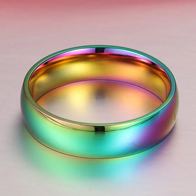 LGBT Rainbow Pride Titanium Ring