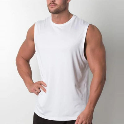 Men's Plain Bodybuilding Tank Top - Sleeveless Gym Stringer Muscle Vest