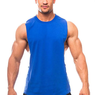 Men's Plain Bodybuilding Tank Top - Sleeveless Gym Stringer Muscle Vest