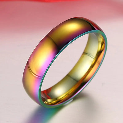 LGBT Rainbow Pride Titanium Ring