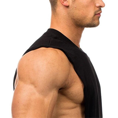 Men's Plain Bodybuilding Tank Top - Sleeveless Gym Stringer Muscle Vest