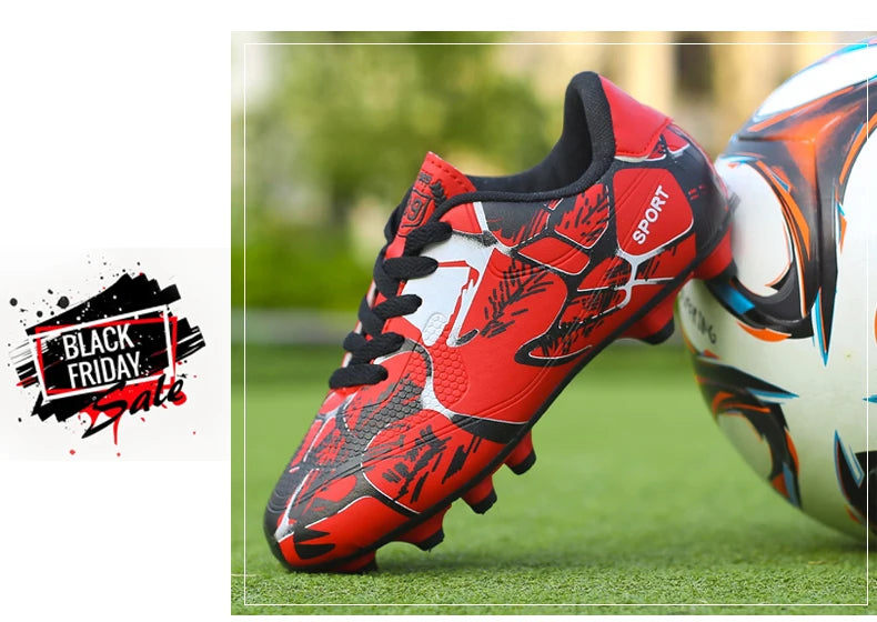 Men's Printed Long Spike Soccer Shoes