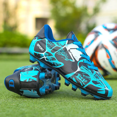 Men's Printed Long Spike Soccer Shoes