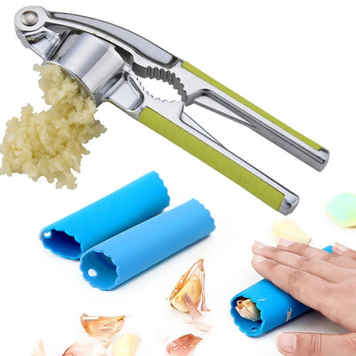 Stainless Steel Garlic Press Crusher - Kitchen Mincer Tool