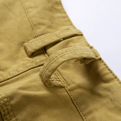 Men's Cargo Shorts - Casual Cotton Bermuda with Multi-Pockets