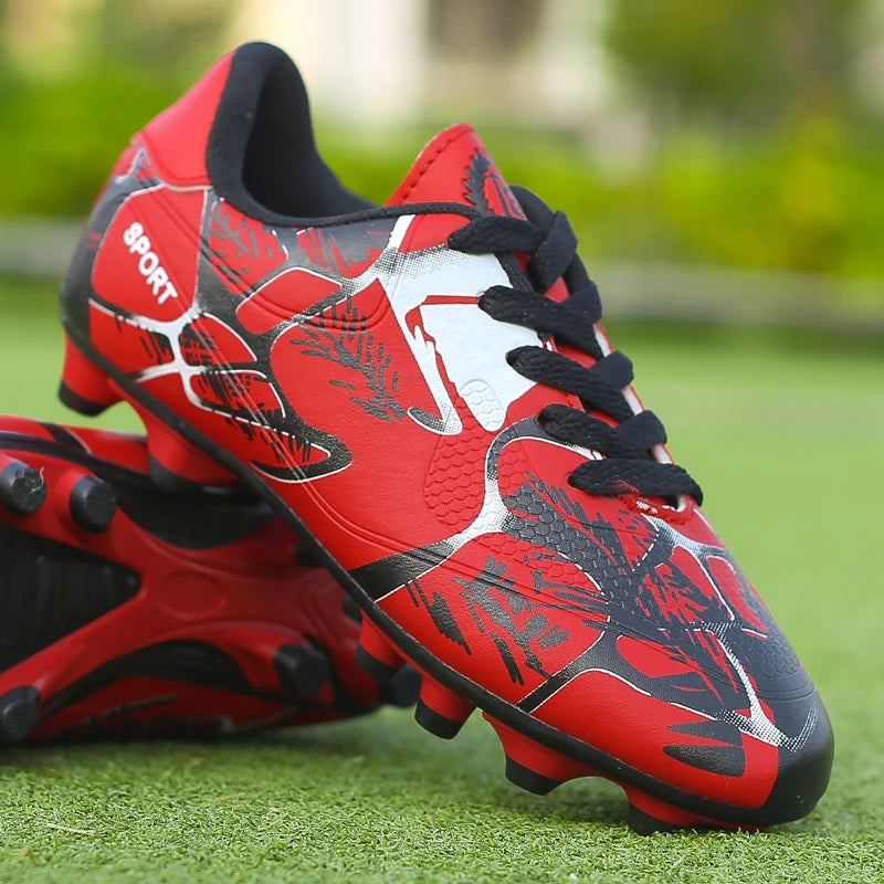 Men's Printed Long Spike Soccer Shoes