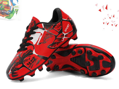 Men's Printed Long Spike Soccer Shoes