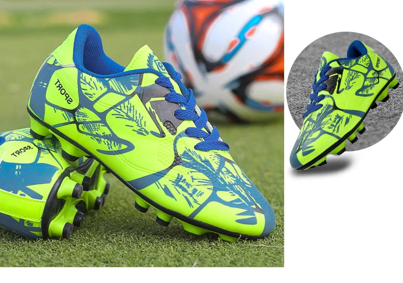 Men's Printed Long Spike Soccer Shoes