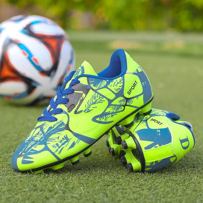 Men's Printed Long Spike Soccer Shoes