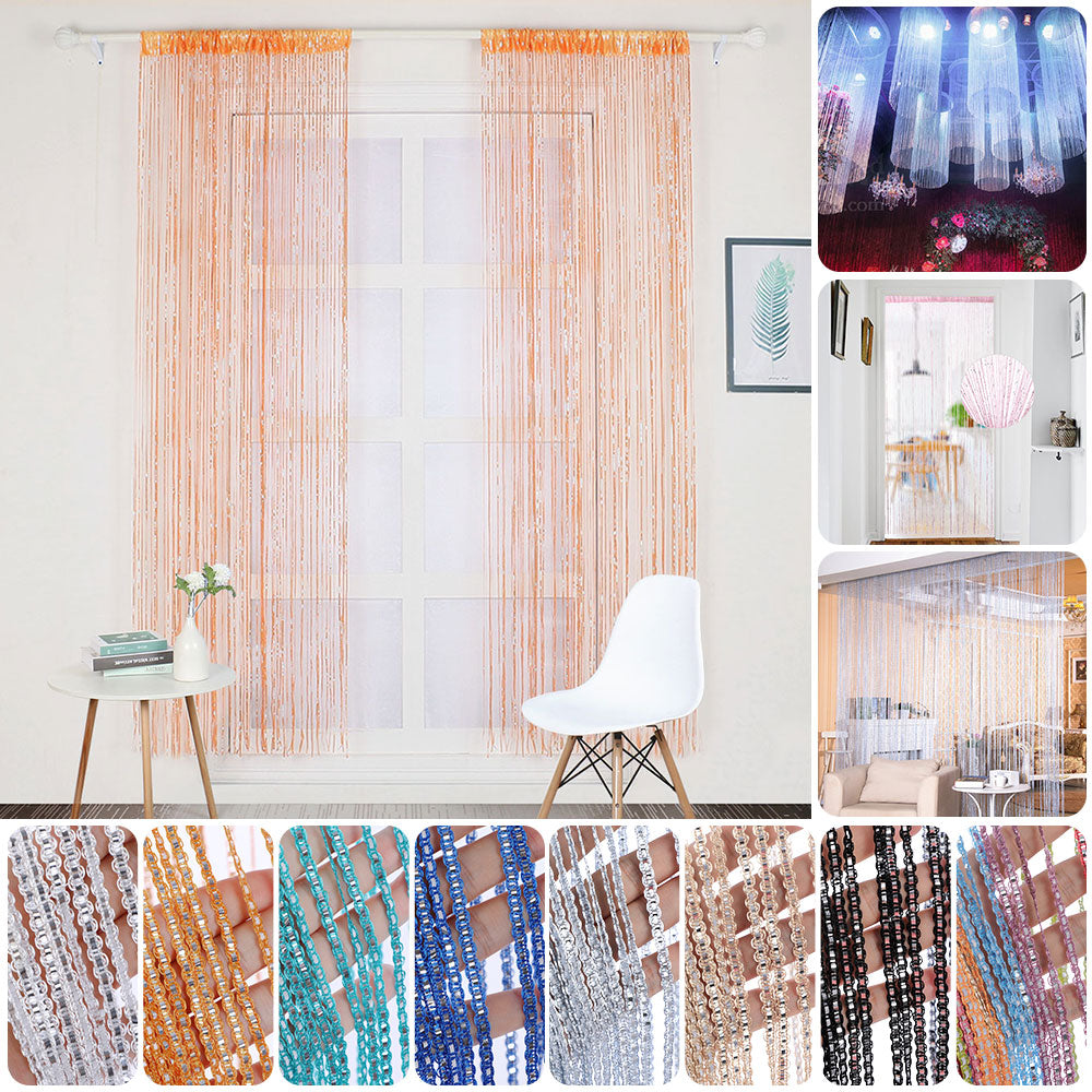 Beaded Tassel Fly Screen Curtain (0.91x2m) - Home Decoration