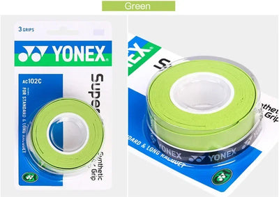 YONEX 3-Pack Cloth Grips - AC102 AC102EX 102C Anti-Slip for Rackets