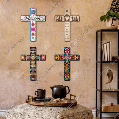 Putuo Decor Mexican Crucifix Wall Decor