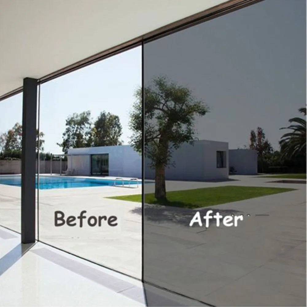 Window Privacy Film - Sun Blocking Reflective Tint for Home & Office