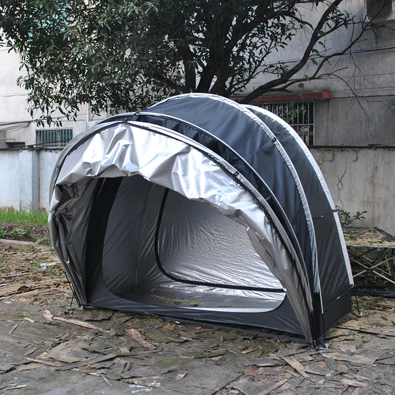 Waterproof Motorcycle Shed Tent - Bike Storage Shelter (L200cm x W245cm x H165cm)