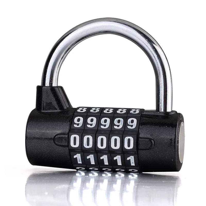 5-Dial Combination Padlock – Zinc Alloy Travel Password Lock for Security