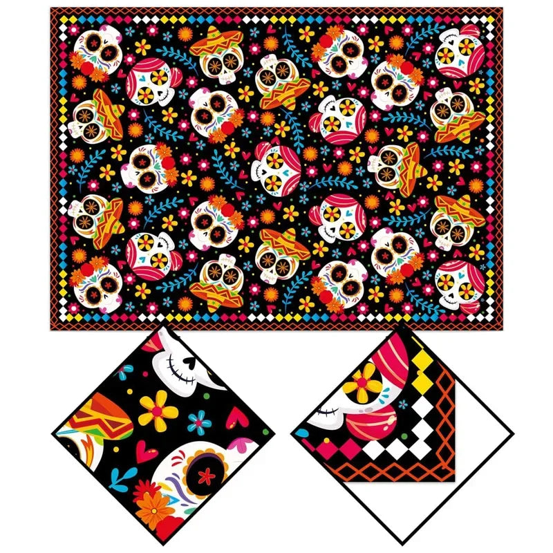 Day of the Dead Sugar Skull Tablecloth