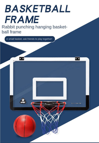 Indoor Mini Basketball Hoop Set – Wall-Mounted Toy with Pump for Kids' Doors