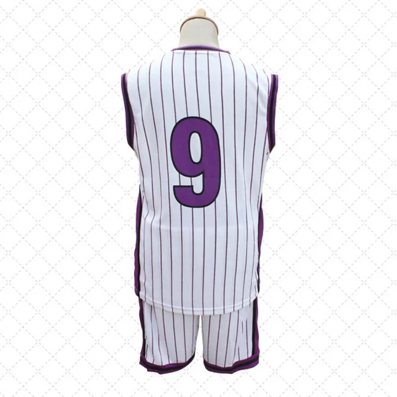 Kuroko's Basketball Cosplay Costume Set – Yosen School #9 Murasakibara Jersey