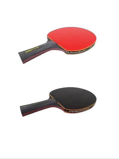 6-Star Table Tennis Racket Set - 2PCS Professional Paddle with Bag