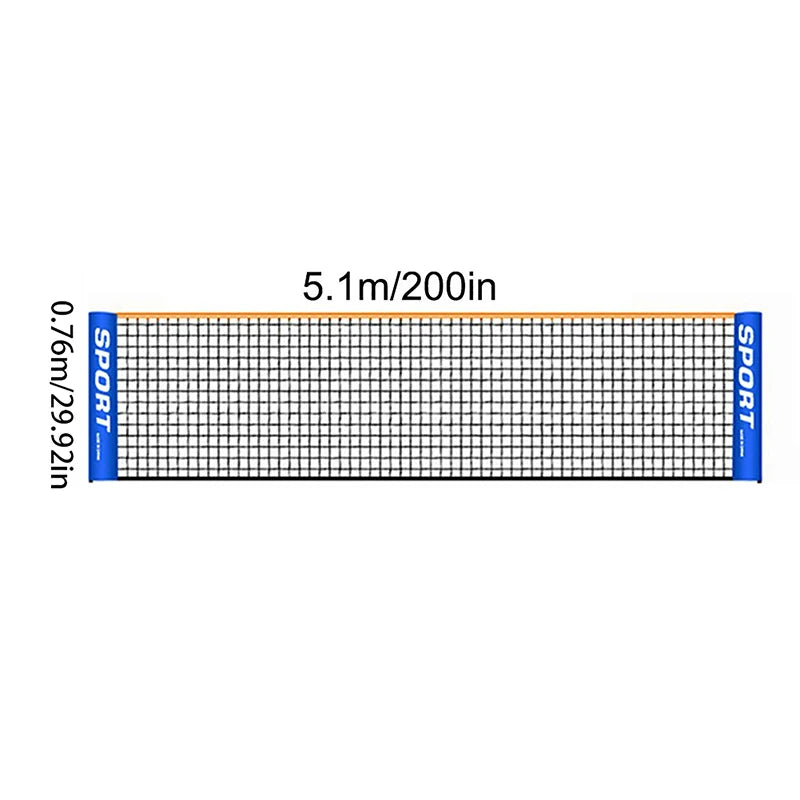 Professional Badminton & Volleyball Net (3.1/4.1/5.1/6.1m) – Easy Setup for Outdoor Training