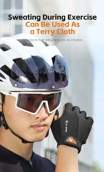 WEST BIKING Men’s Full Finger Bicycle Gloves - Non-Slip Cycling & Gym Sports Gloves