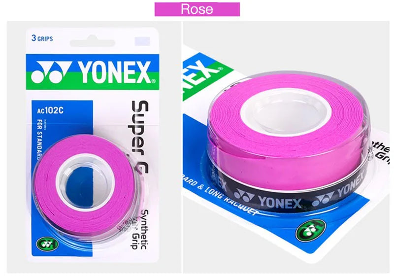 YONEX Tennis & Badminton Racket Grips - 3 Pack Anti-Slip Hand Glue