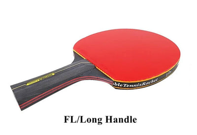 6-Star Table Tennis Racket Set - 2PCS Professional Paddle with Bag