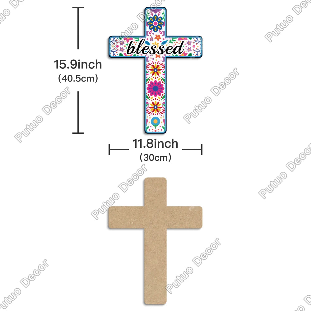 Putuo Decor Mexican Crucifix Wall Decor