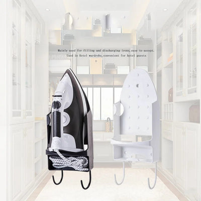 Wall-Mount Ironing Board Hanger - Portable Iron Holder for Home & Hotel