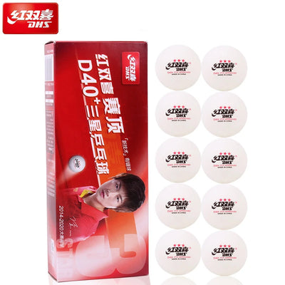 DHS Seamed Table Tennis Balls D40+ - 10 Pcs ITTF Approved