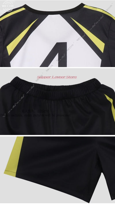 Akashi Keiji Cosplay Costume – T-Shirt, Shorts & Wig from Haikyuu! Volleyball Team Uniform
