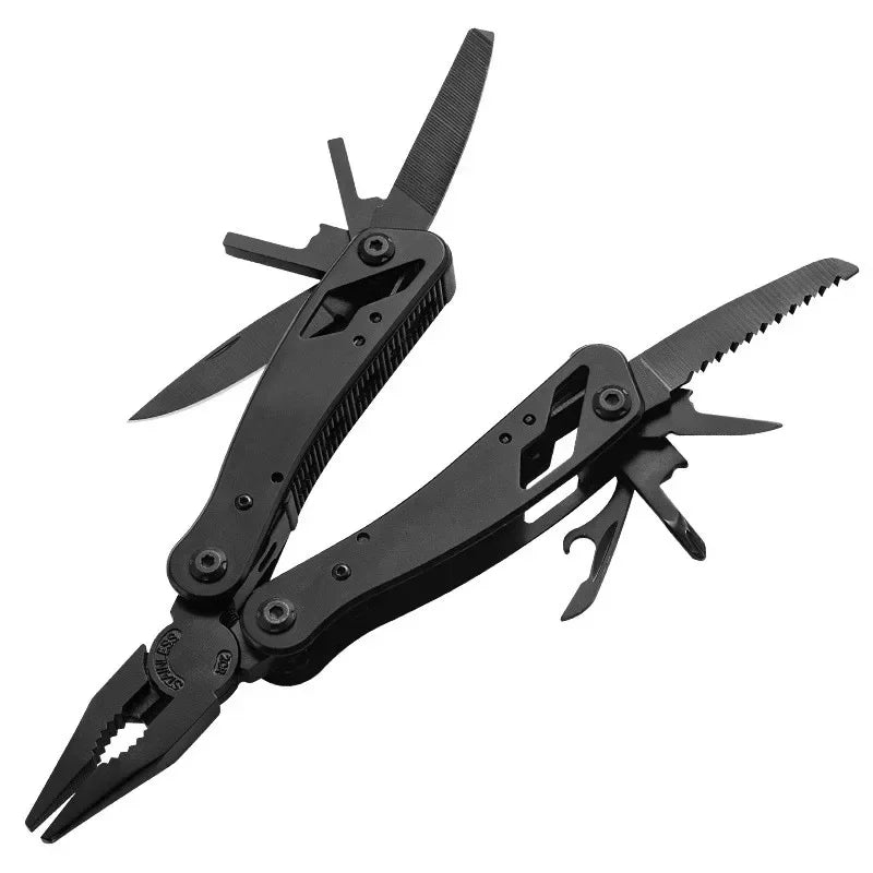 All-Steel Multifunctional Pliers – Foldable Tool with Knife for Outdoor Camping