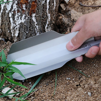 Ultralight Pure Titanium Backpacking Potty Trowel - Compact Poop Shovel