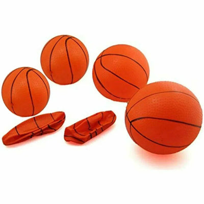 6pcs 12cm Mini Basketballs with Pump – Inflatable Kids' Indoor/Outdoor Sports Toy