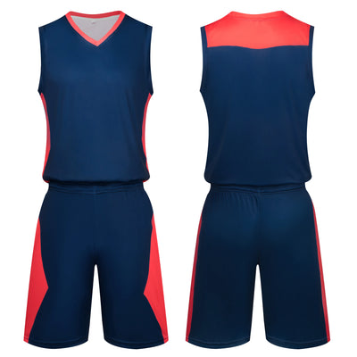 Custom V-Neck Basketball Jersey – Personalized Team Name & Number with Shorts for Adults & Youth