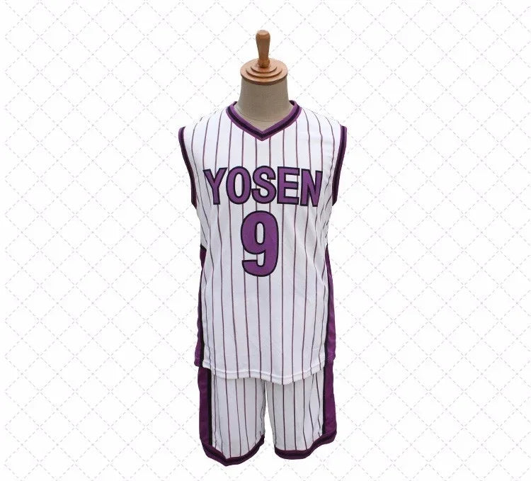 Kuroko's Basketball Cosplay Costume Set – Yosen School #9 Murasakibara Jersey