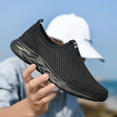 2023 Men's Breathable Mesh Sneakers – Lightweight Casual Slip-On Shoes (Size 49)