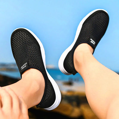 2023 Men's Breathable Mesh Sneakers – Lightweight Casual Slip-On Shoes (Size 49)