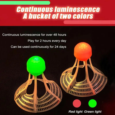 Glow-in-the-Dark Windproof Badminton Shuttlecock – Night Training Accessory