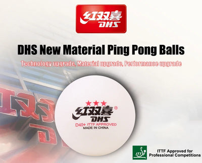 DHS Seamed Table Tennis Balls D40+ - 10 Pcs ITTF Approved